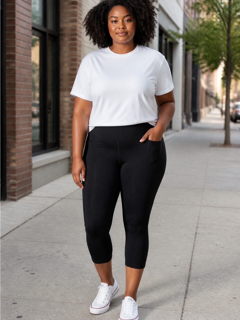 Andrew Marc Black High Waist Leggings